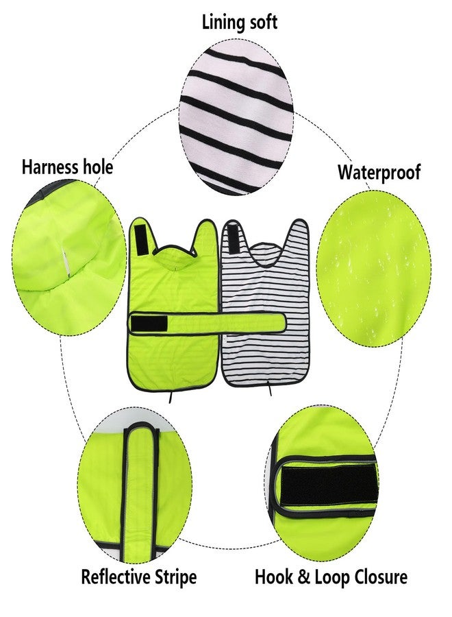 Morezi Dachshund Raincoat Corgi Raincoat Dogs Waterproof fit for Dachshunds Weiner Long Back Breeds with Reflective Stripe Great Coverage in Autumn Winter Light Green L - Image 3